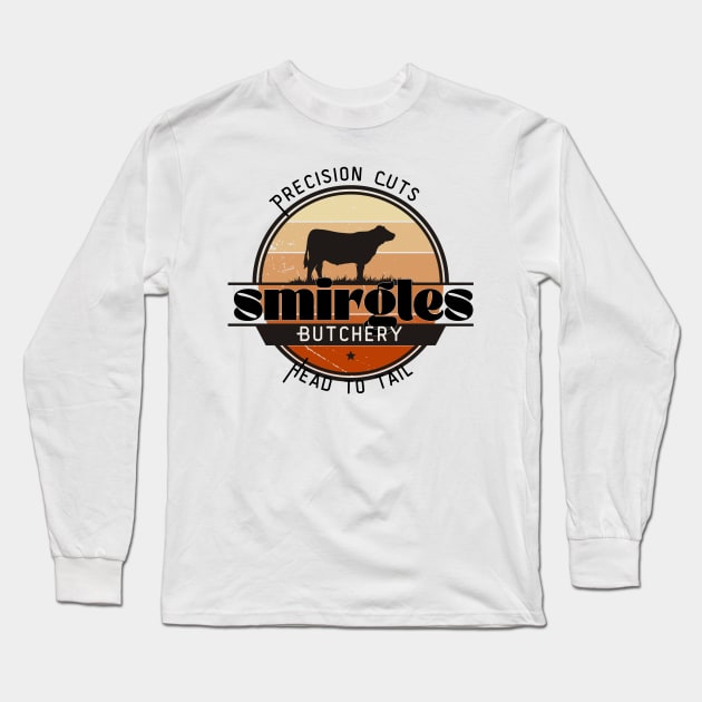 Smirgles Grocery store butchery - evil supermarket Long Sleeve T-Shirt by chrisphilbrook